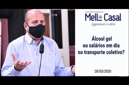 Álcool em gel ou salários em dia no transporte público?