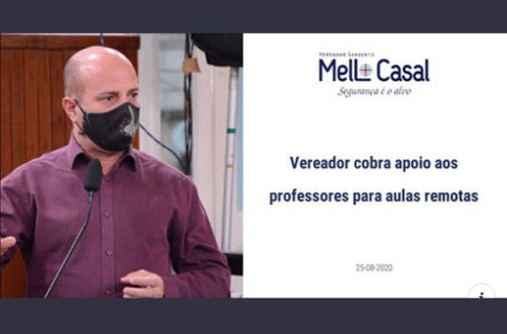 Vereador cobra apoio aos professores para aulas remotas